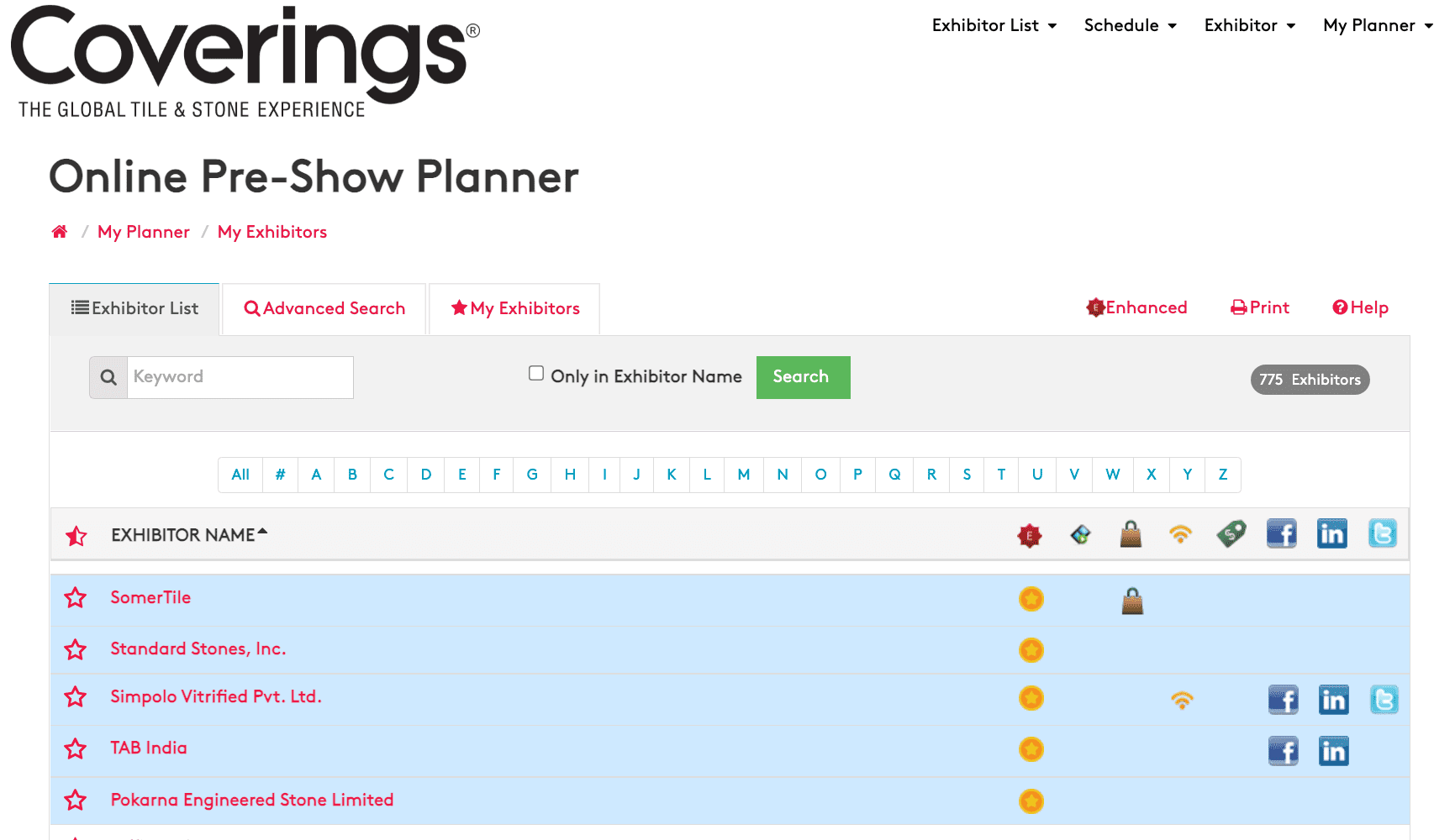 PreShow Planner Coverings 2024