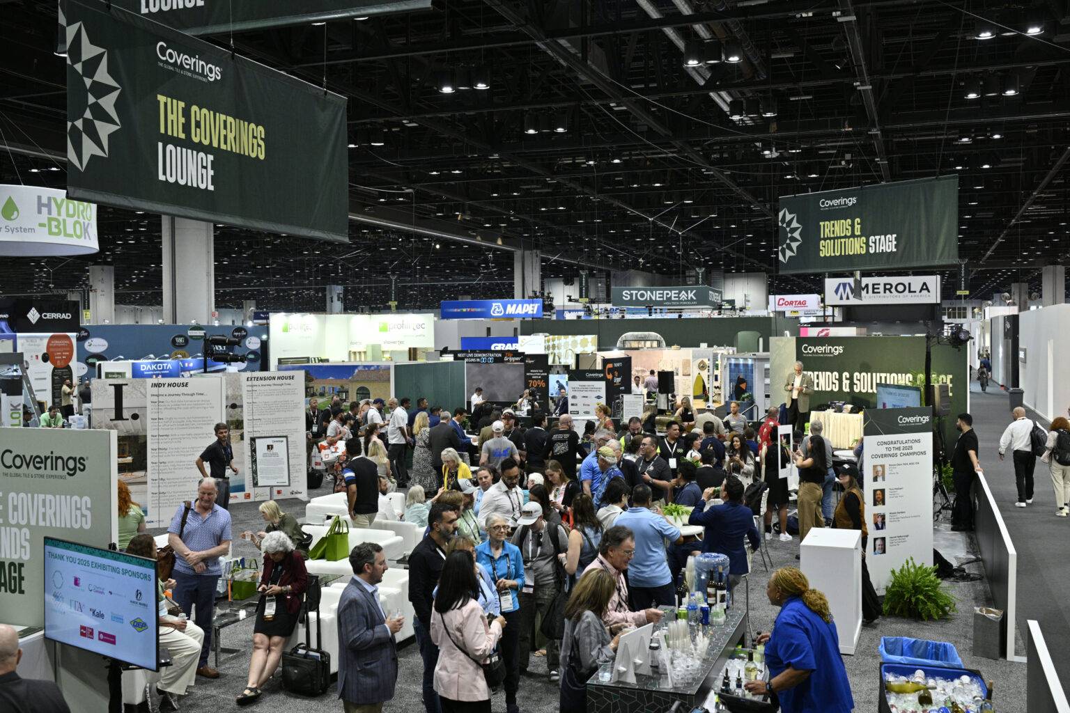 Coverings 2025 Lounge and Crowds