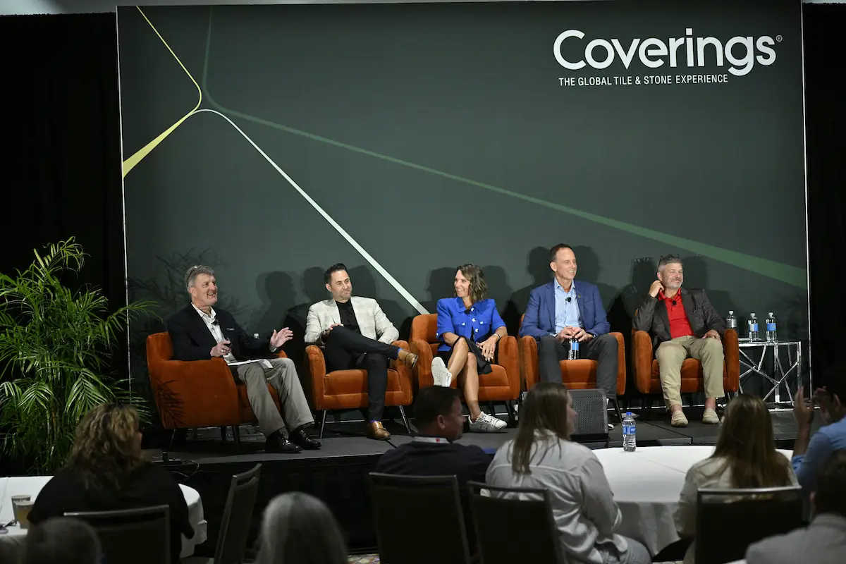 Coverings education session for tile, stone, design, architecture, installation, and construction professionals