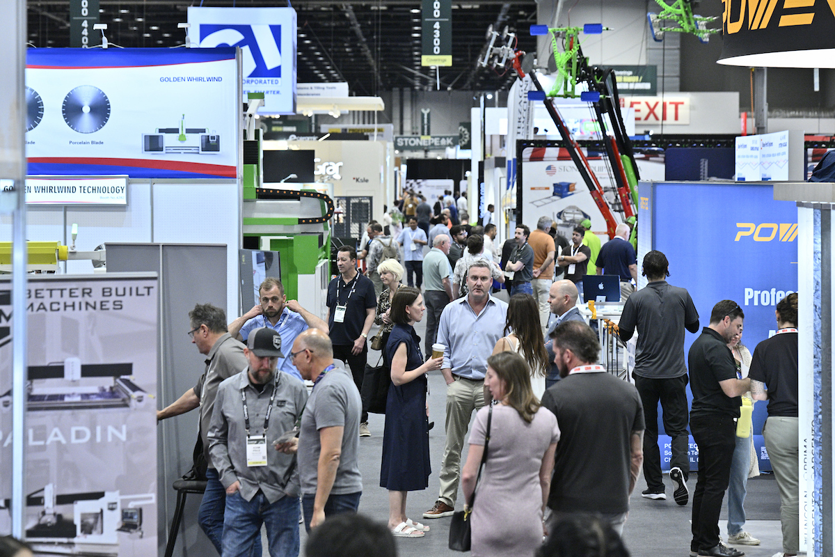Exhibitors showcasing tile and stone products and solutions at Coverings