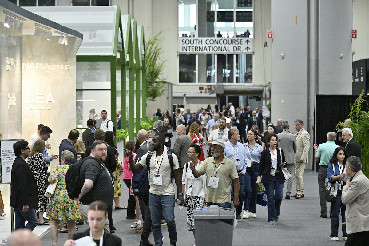 Coverings attendees connecting at the Coverings tile and stone event
