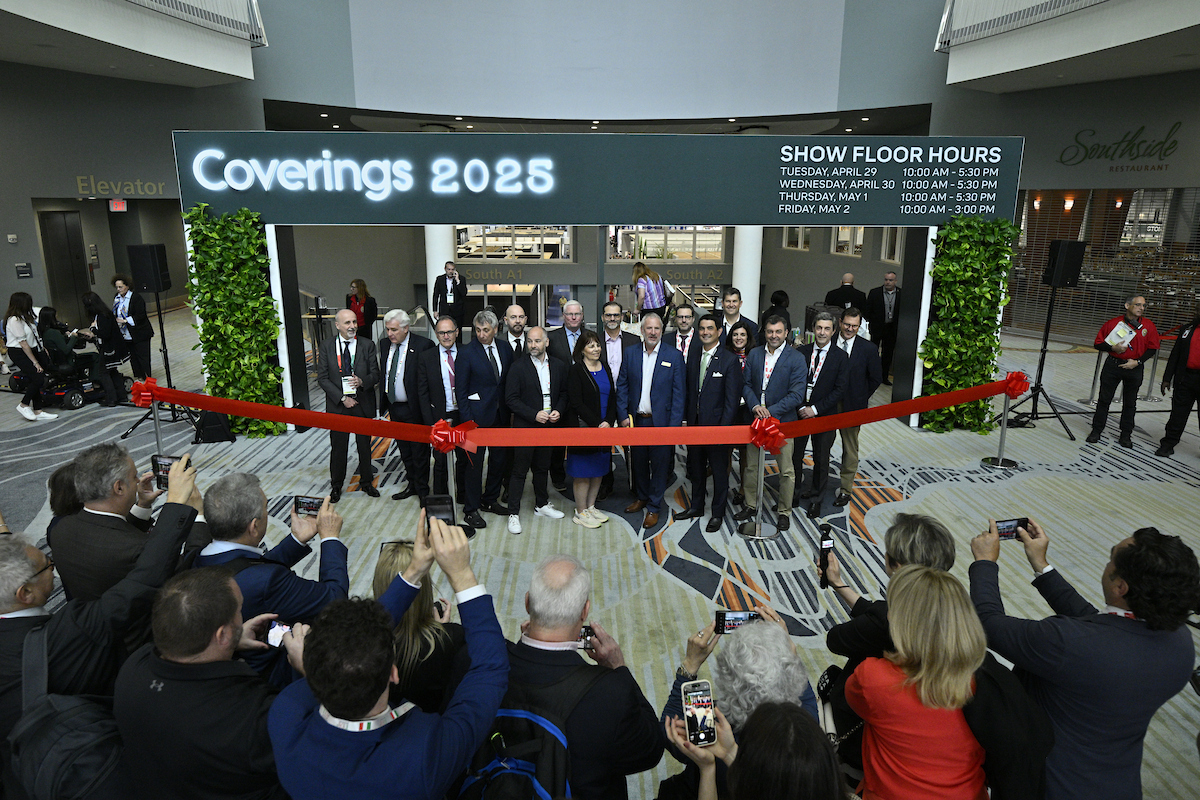 Tile and stone industry professionals at Coverings