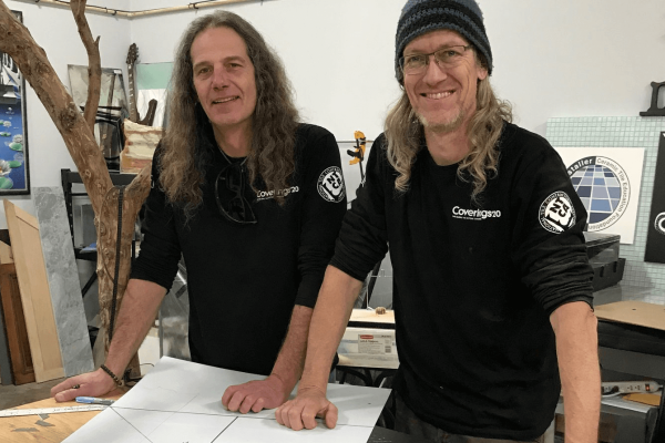 Joshua and Lee and the Coverings project - 16x9